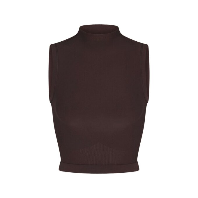 NikeSKIMS VINTAGE SEAMLESS MOCK NECK BRA TOP