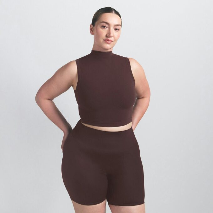 NikeSKIMS VINTAGE SEAMLESS MOCK NECK BRA TOP