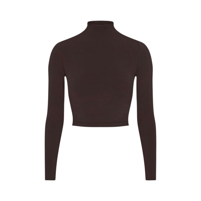 NikeSKIMS VINTAGE SEAMLESS MOCK NECK CROP TOP