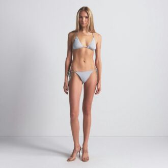 RHINESTONE KNIT TIE SIDE THONG