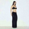 SHEER KNIT FOLDOVER LONG SKIRT SHEER KNIT FOLDOVER LONG SKIRT