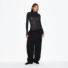 SHEER MODAL LONG SLEEVE TURTLENECK BODYSUIT SHEER MODAL LONG SLEEVE TURTLENECK BODYSUIT
