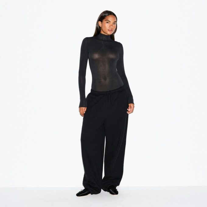 SHEER MODAL LONG SLEEVE TURTLENECK BODYSUIT SHEER MODAL LONG SLEEVE TURTLENECK BODYSUIT