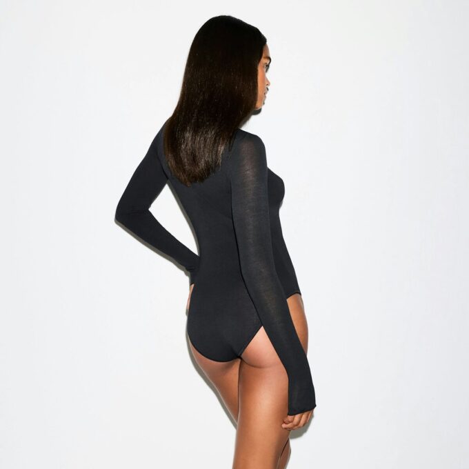 SHEER MODAL LONG SLEEVE TURTLENECK BODYSUIT SHEER MODAL LONG SLEEVE TURTLENECK BODYSUIT
