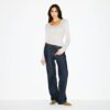 SHEER RIB LONG SLEEVE HENLEY
