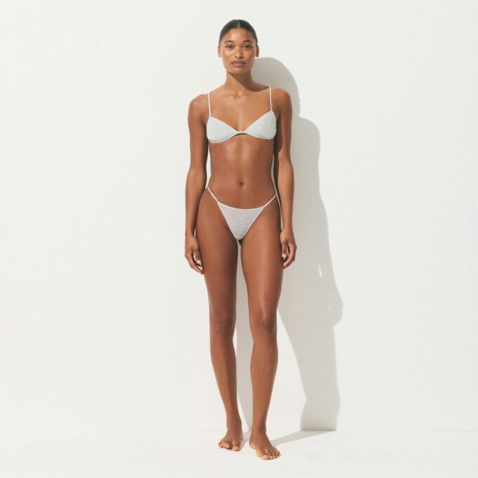 SHEER RIB SKIMPY TRIANGLE BRALETTE