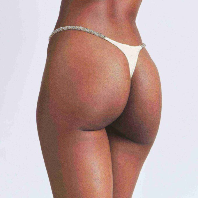 SHINE FOUNDATIONS RHINESTONE STRAP STRING THONG