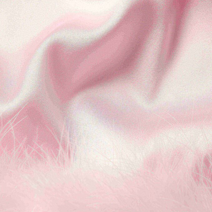 SILK FEATHER TRIM LONG ROBE