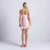 SILK FEATHER TRIM MINI DRESS