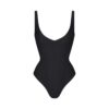 SKIMS BODY UNLINED PLUNGE THONG BODYSUIT