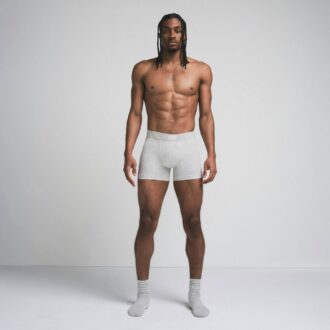 SKIMS COTTON MENS 3″ BOXER BRIEF