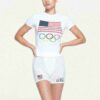 SKIMS FOR TEAM USA COTTON JERSEY OLYMPIC T-SHIRT