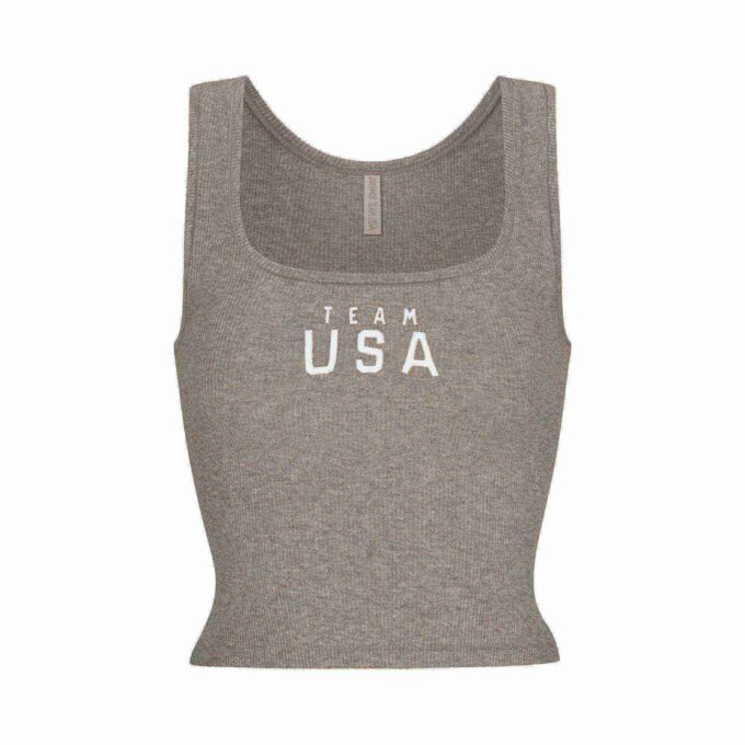 SKIMS FOR TEAM USA COTTON RIB OLYMPIC TANK
