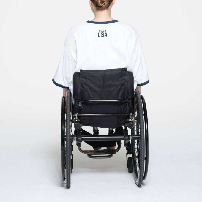 SKIMS FOR TEAM USA COTTON RIB PARALYMPIC T-SHIRT MINI DRESS