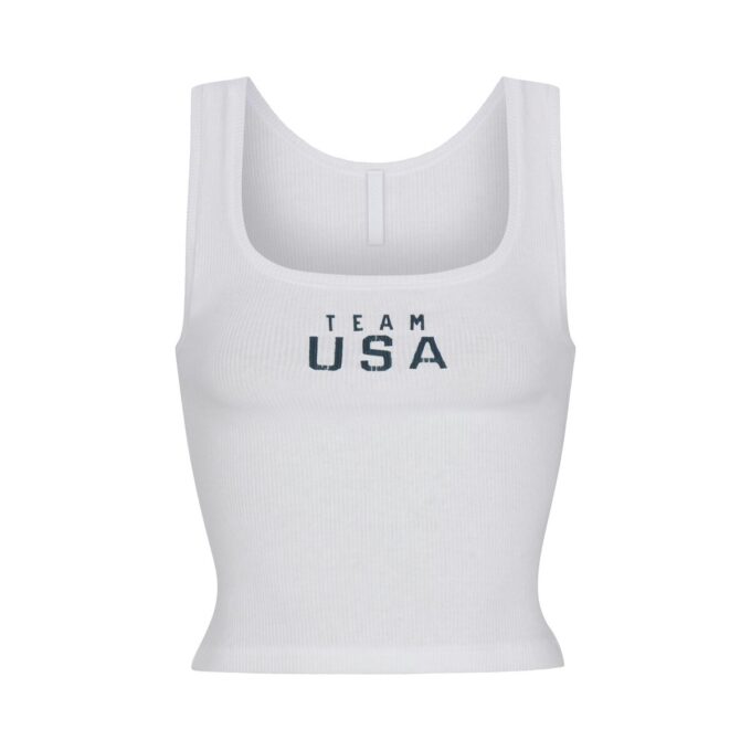 SKIMS FOR TEAM USA COTTON RIB PARALYMPIC TANK