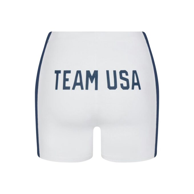 SKIMS FOR TEAM USA SIGNATURE SWIM PARALYMPIC MID WAIST SHORT