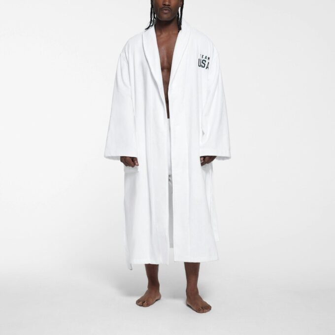 SKIMS FOR TEAM USA TERRY OLYMPIC UNISEX ROBE