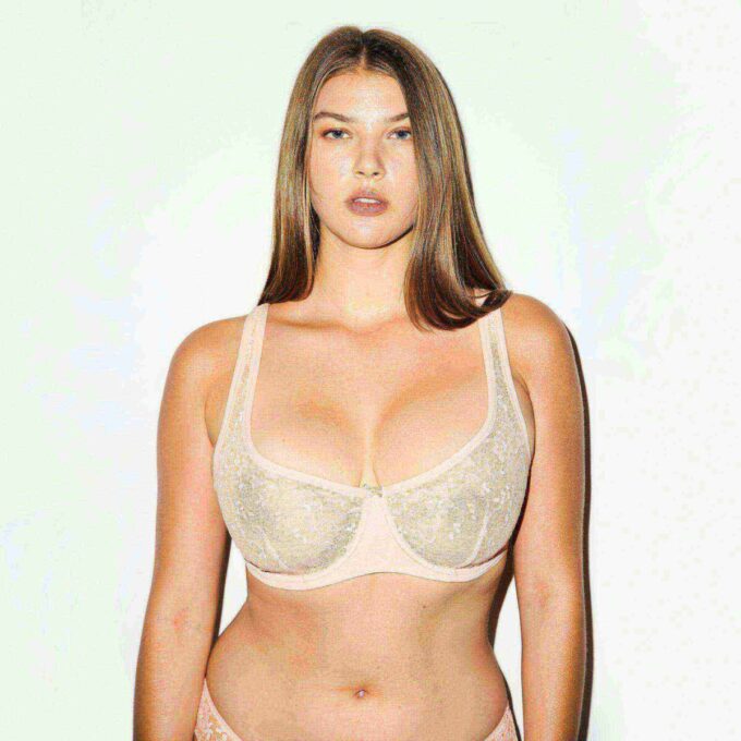 SKIMS LACE UNLINED MINIMIZER BRA