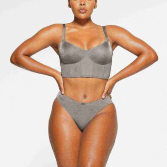 SKIMS LOGO SHINE DEMI CORSET BRA SKIMS LOGO SHINE DEMI CORSET BRA