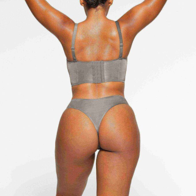 SKIMS LOGO SHINE DEMI CORSET BRA