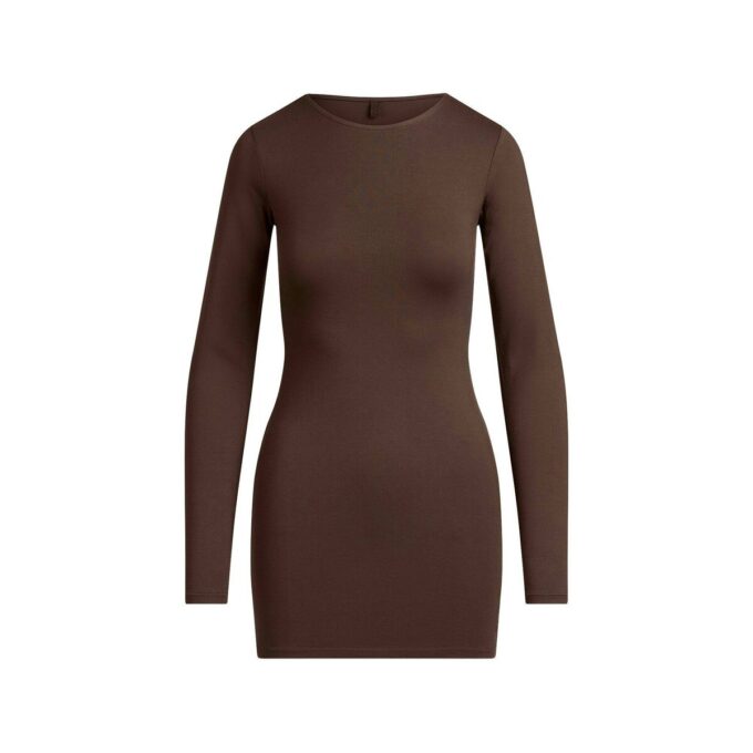 SMOOTH LAYERS CREWNECK MINI DRESS SMOOTH LAYERS CREWNECK MINI DRESS