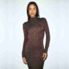 SMOOTH LAYERS TURTLENECK LONG DRESS