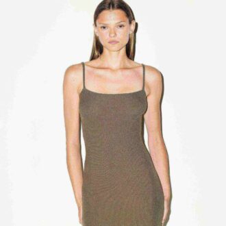 SOFT LOUNGE MIDI SLIP DRESS