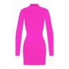 SOFT SMOOTHING SEAMLESS TURTLENECK MINI DRESS