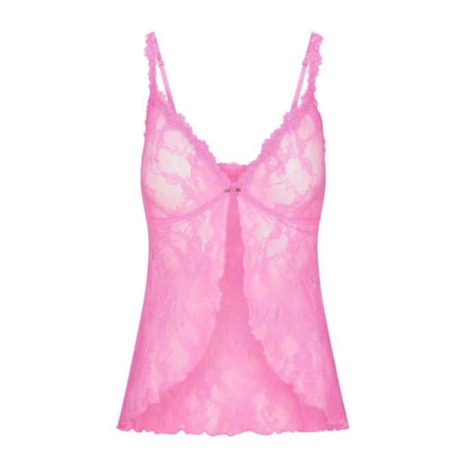 STRETCH LACE BABYDOLL TOP STRETCH LACE BABYDOLL TOP