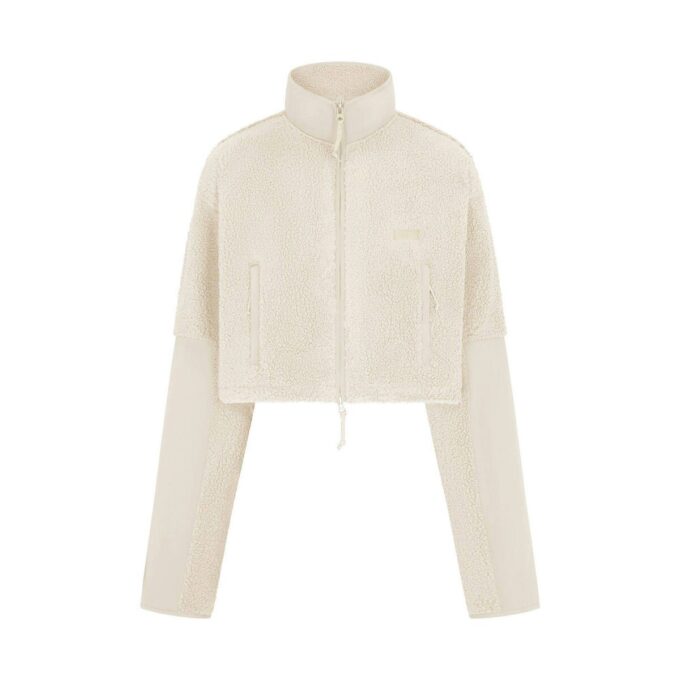 TEDDY FUNNEL NECK CROPPED JACKET