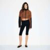 TEDDY FUNNEL NECK CROPPED JACKET TEDDY FUNNEL NECK CROPPED JACKET