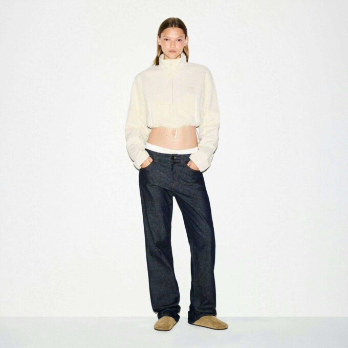 TEDDY FUNNEL NECK CROPPED JACKET