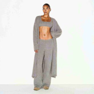 TEXTURED KNIT LONG CARDIGAN