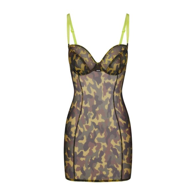 ULTRA FINE MESH PICOT MINI DRESS