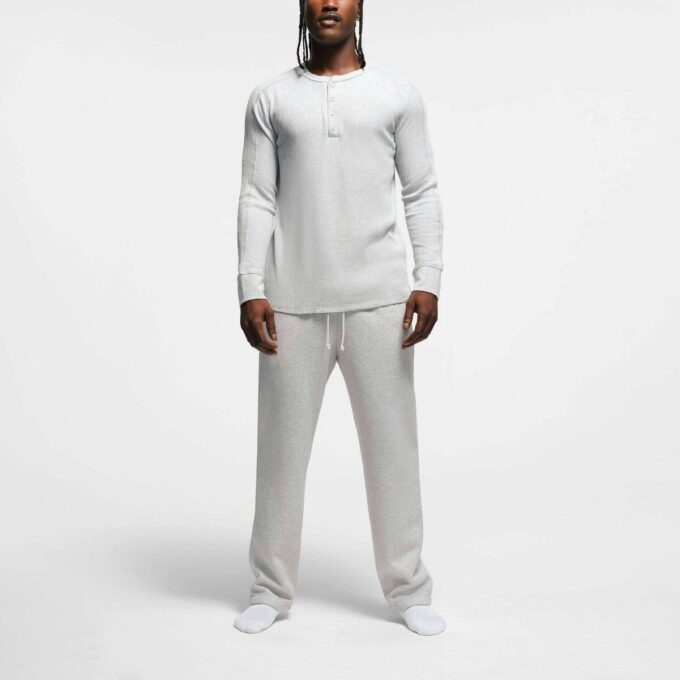 WAFFLE MENS SLIM LONG SLEEVE HENLEY