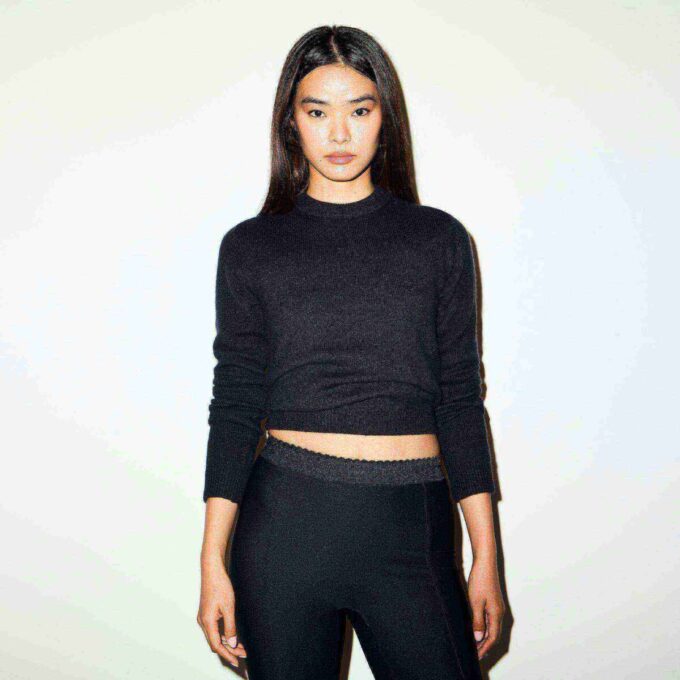 WOOL CASHMERE CREWNECK SWEATER