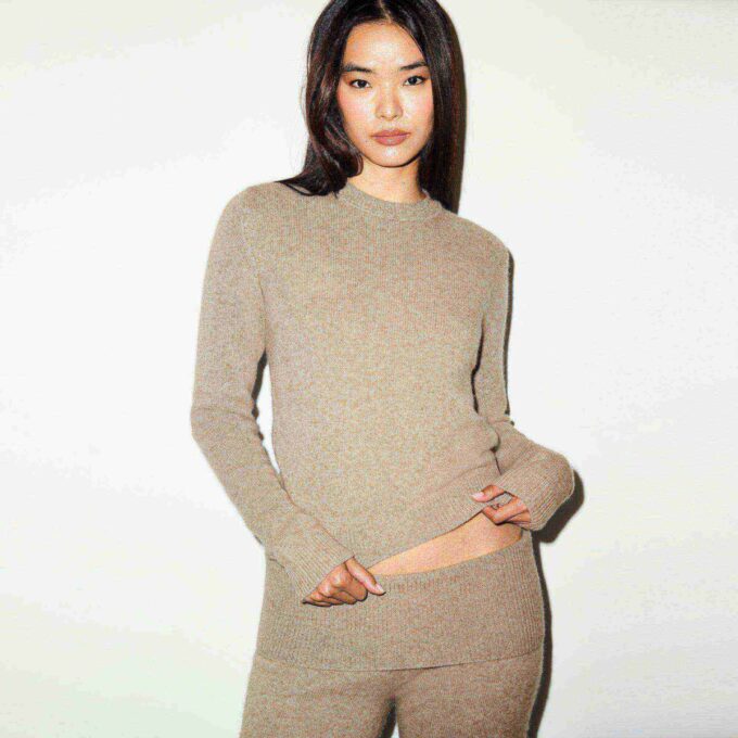 WOOL CASHMERE CREWNECK SWEATER