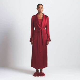 WOVEN SHINE LONG ROBE