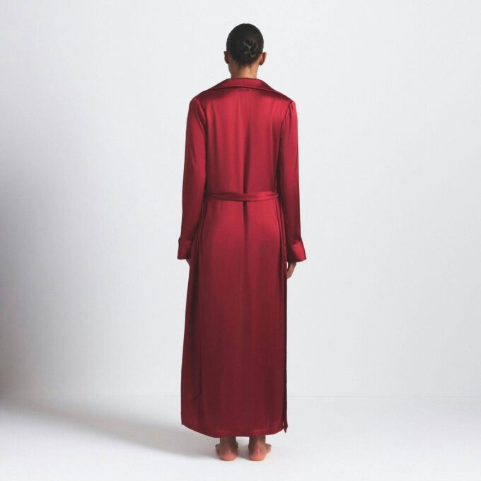 WOVEN SHINE LONG ROBE